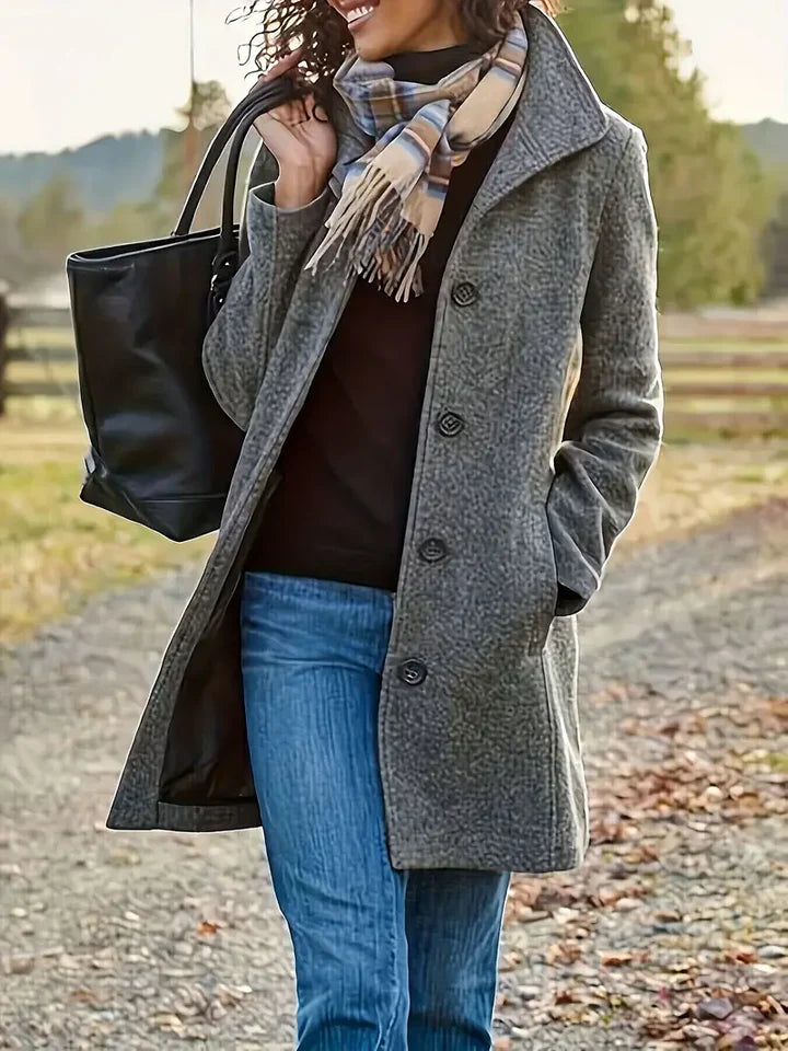 Aline™ | Manteau Long Casual en Laine