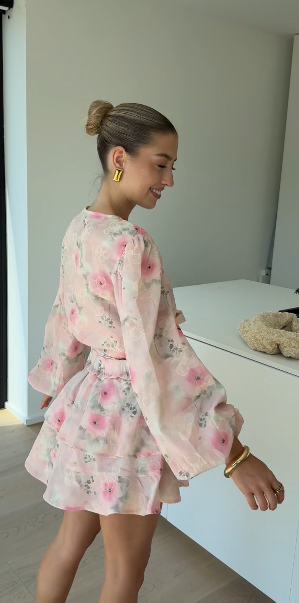 Hanna™ | Blommig set med kjol och topp