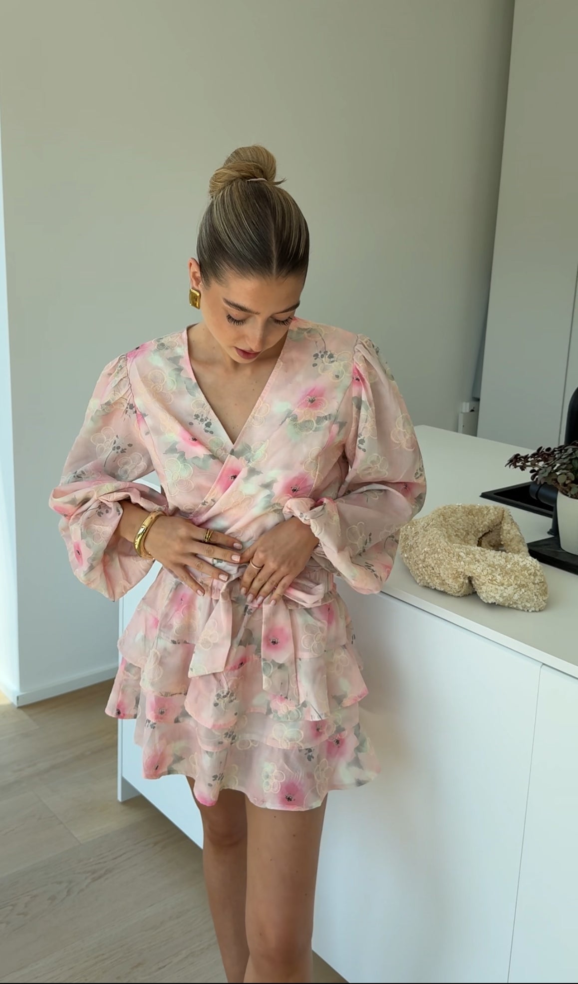 Hanna™ | Blommig set med kjol och topp