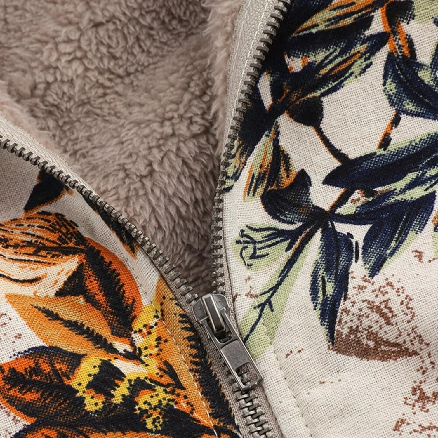 Maja - Stilig Blommig Fleecejacka