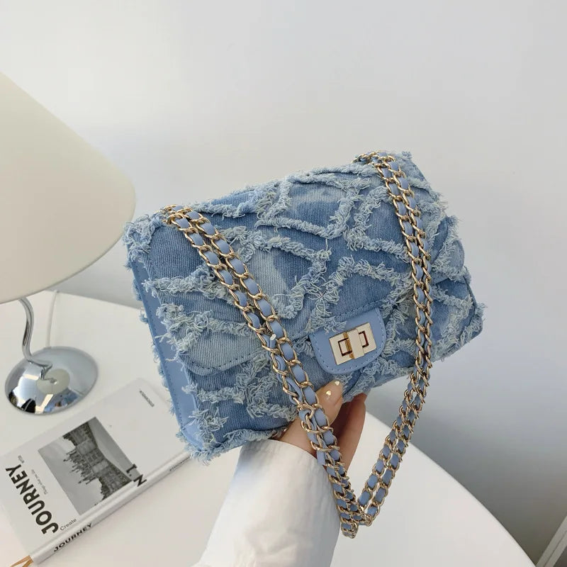 Frayla™ – Denim Axelväska