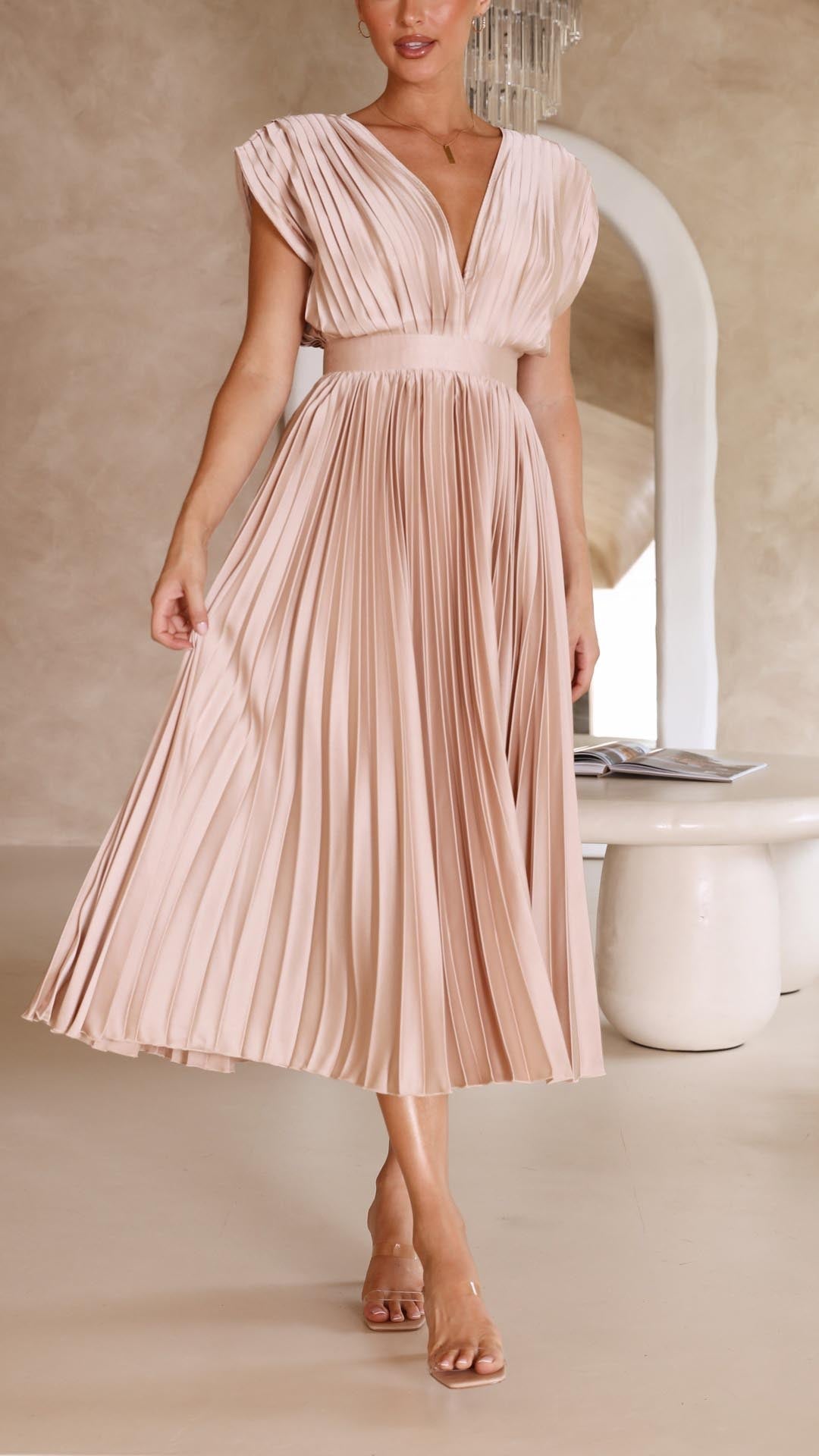 Alexis™ – Elegant veckad klänning