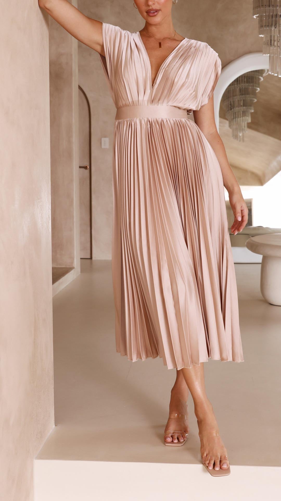 Alexis™ – Elegant veckad klänning