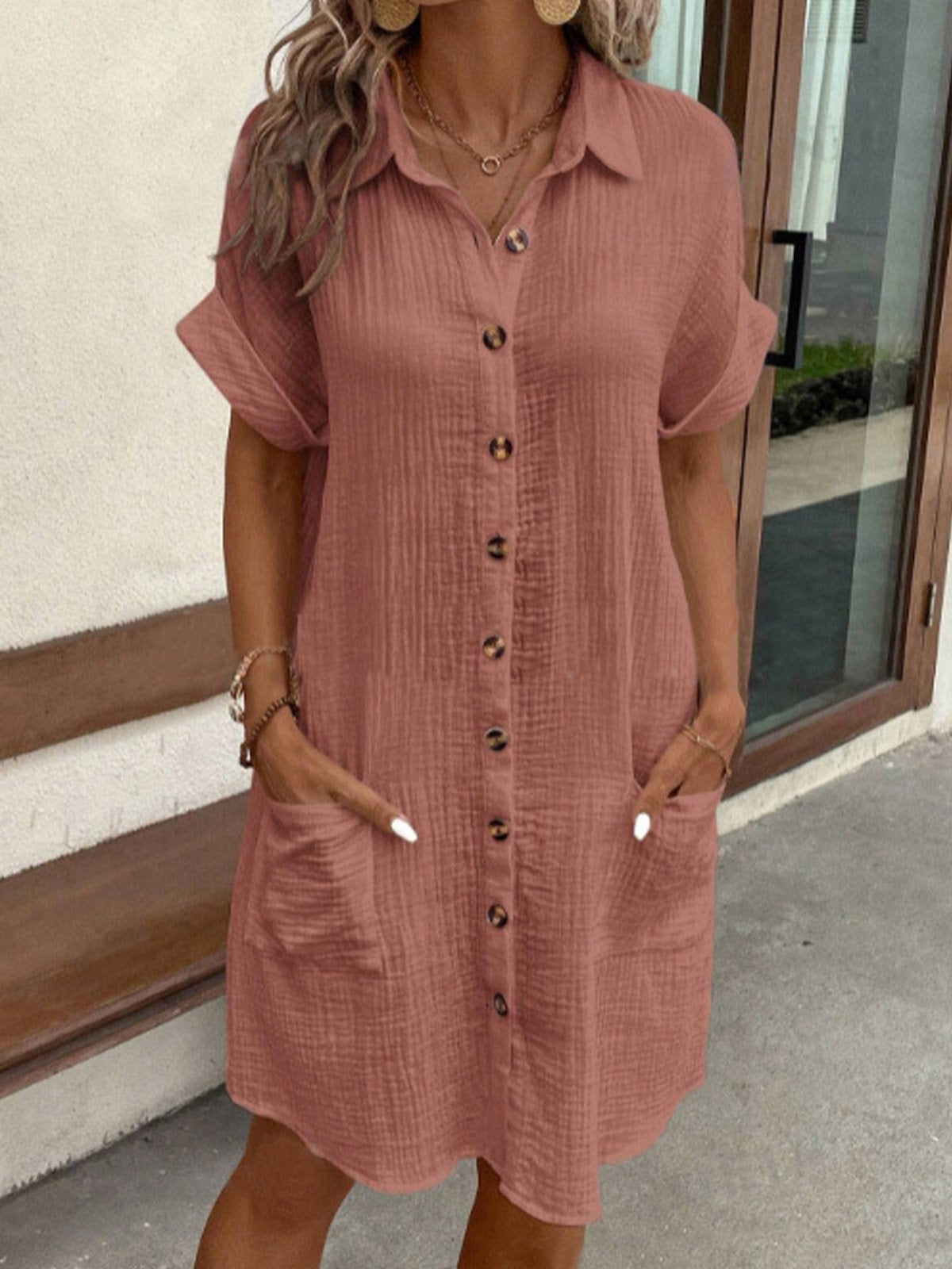 Andrea™ | Oversized Poloklänning – Chic, Bekväm & Sommarredo