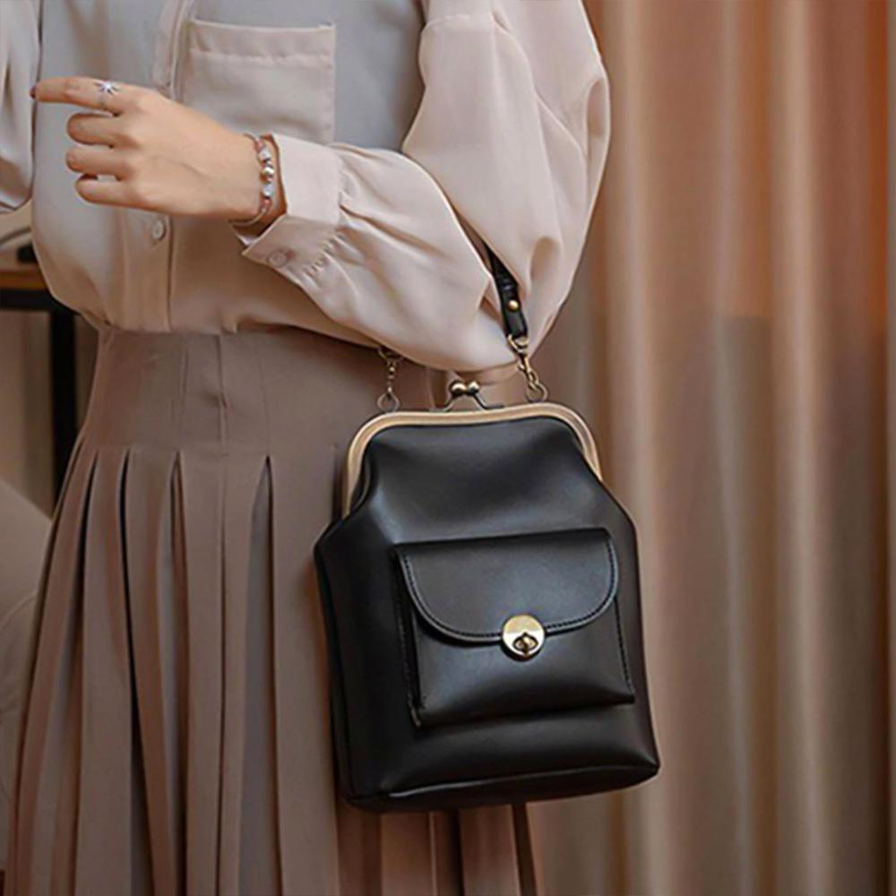 Sac Vintage à Fermeture Bouchon - L'Essentiel Rétro Chic de Grace