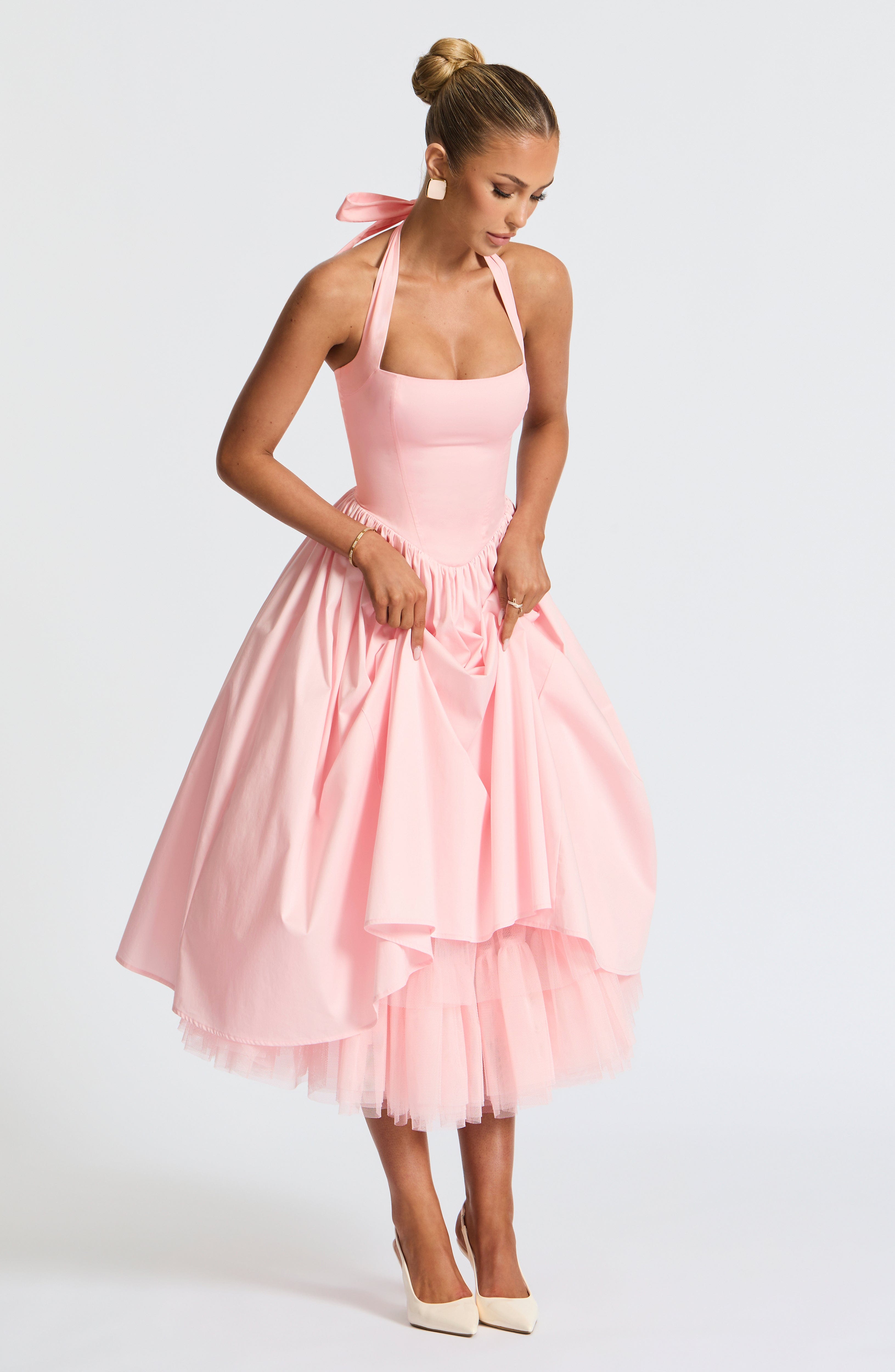 Cressida Midi Klänning - Blush