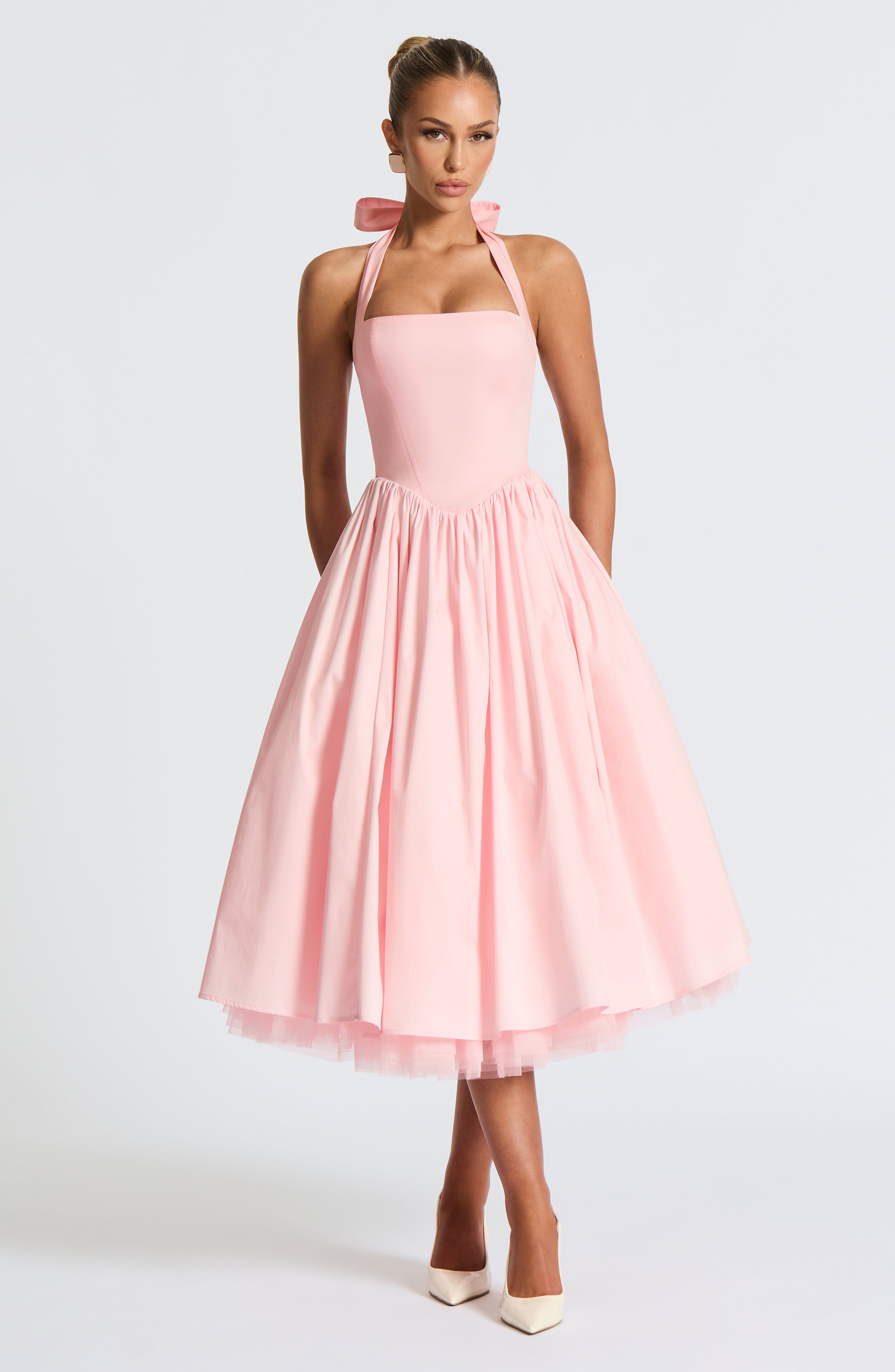 Cressida Midi Klänning - Blush