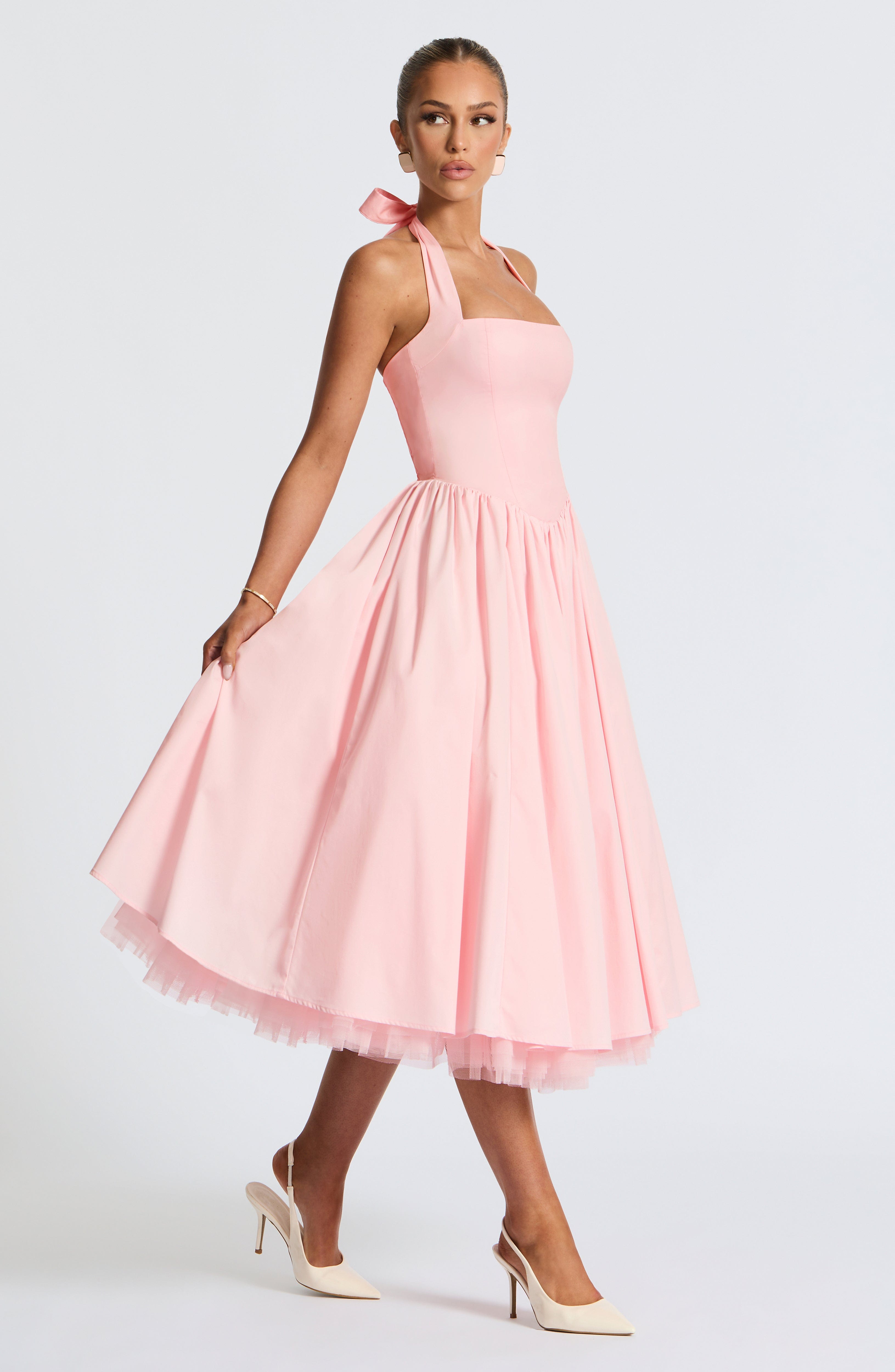 Cressida Midi Klänning - Blush