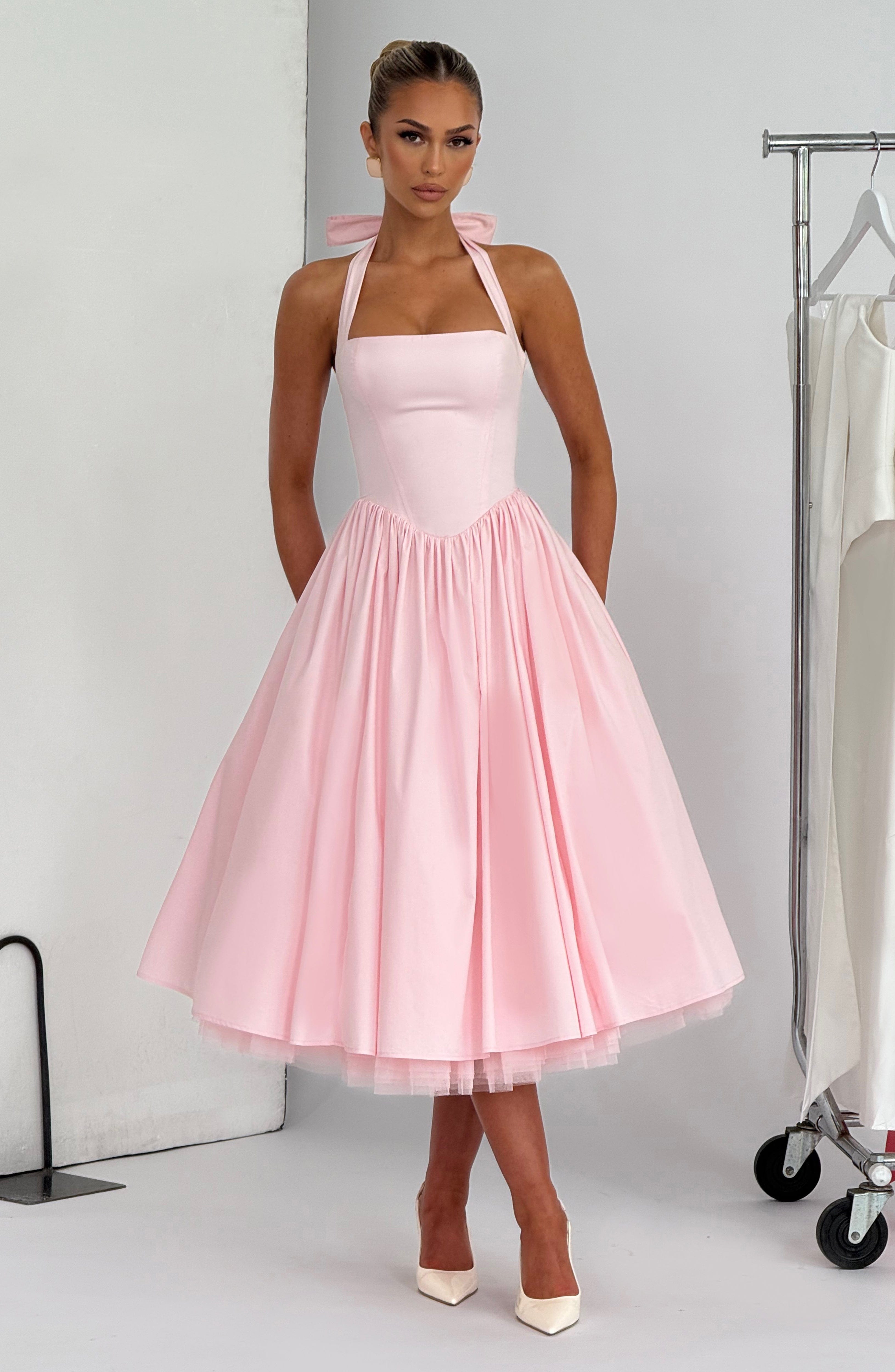Cressida Midi Klänning - Blush