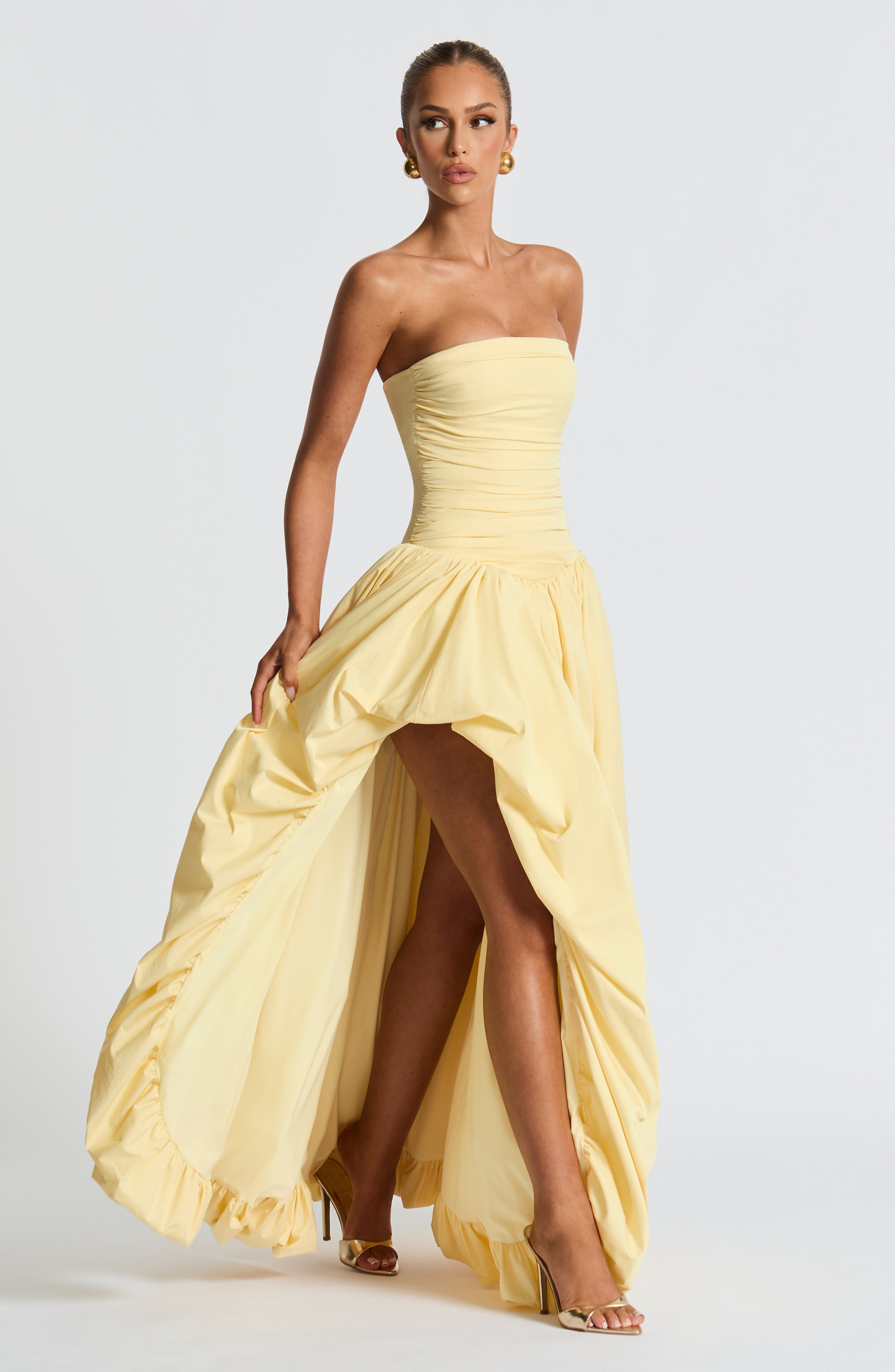 Jillian Maxi Klänning - Citron