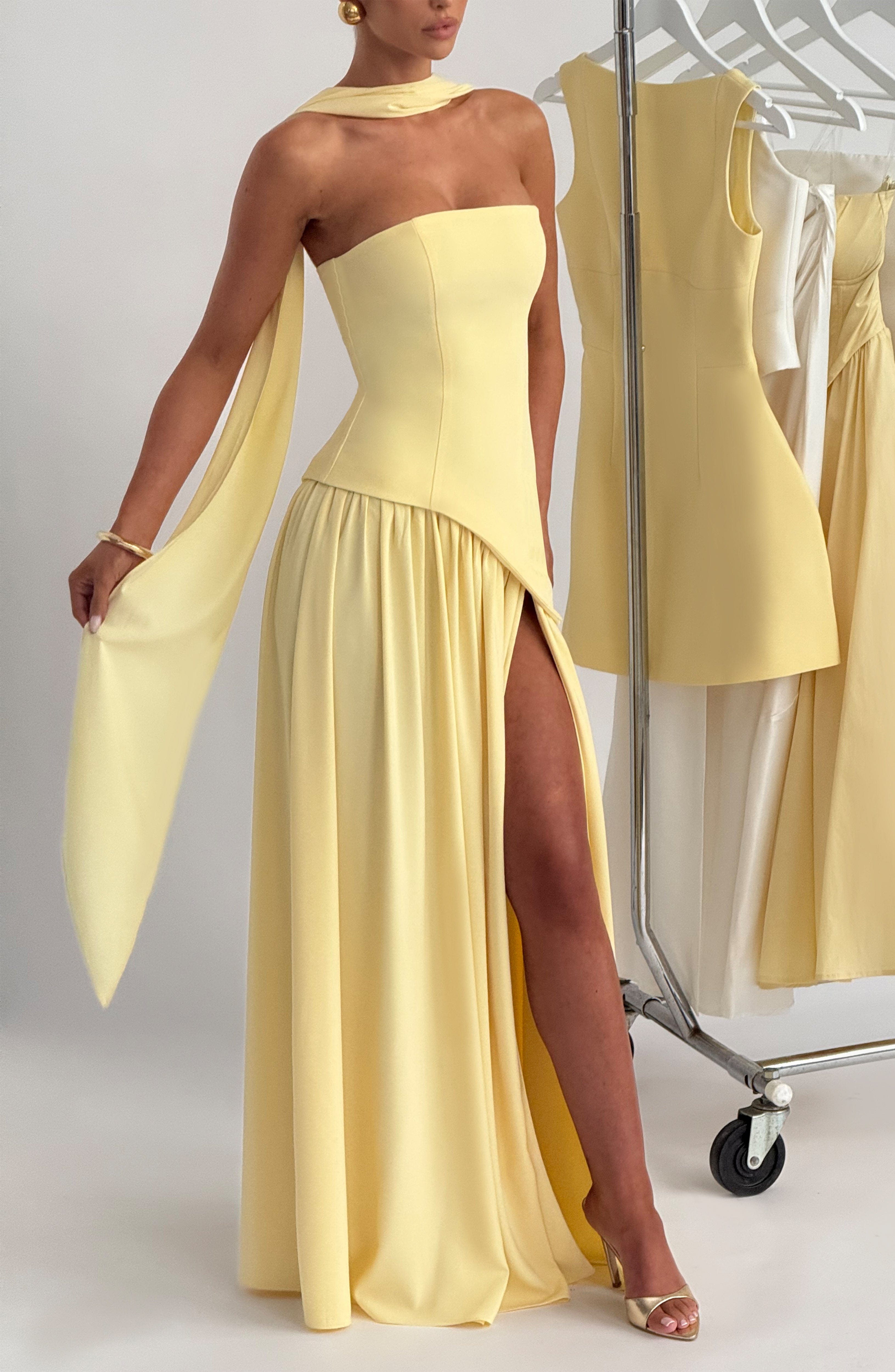 Maliyah Maxi Klänning - Citron