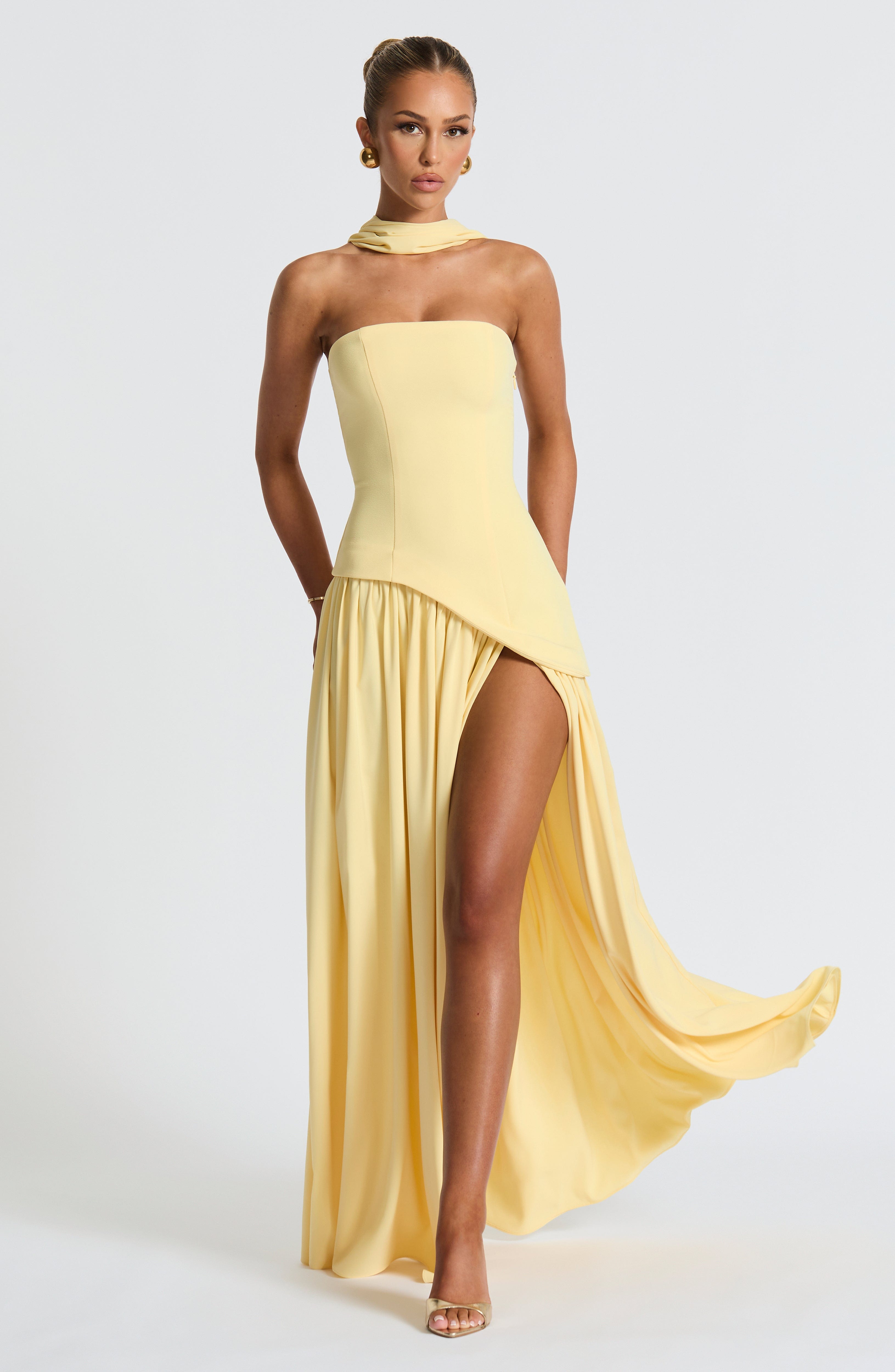 Maliyah Maxi Klänning - Citron