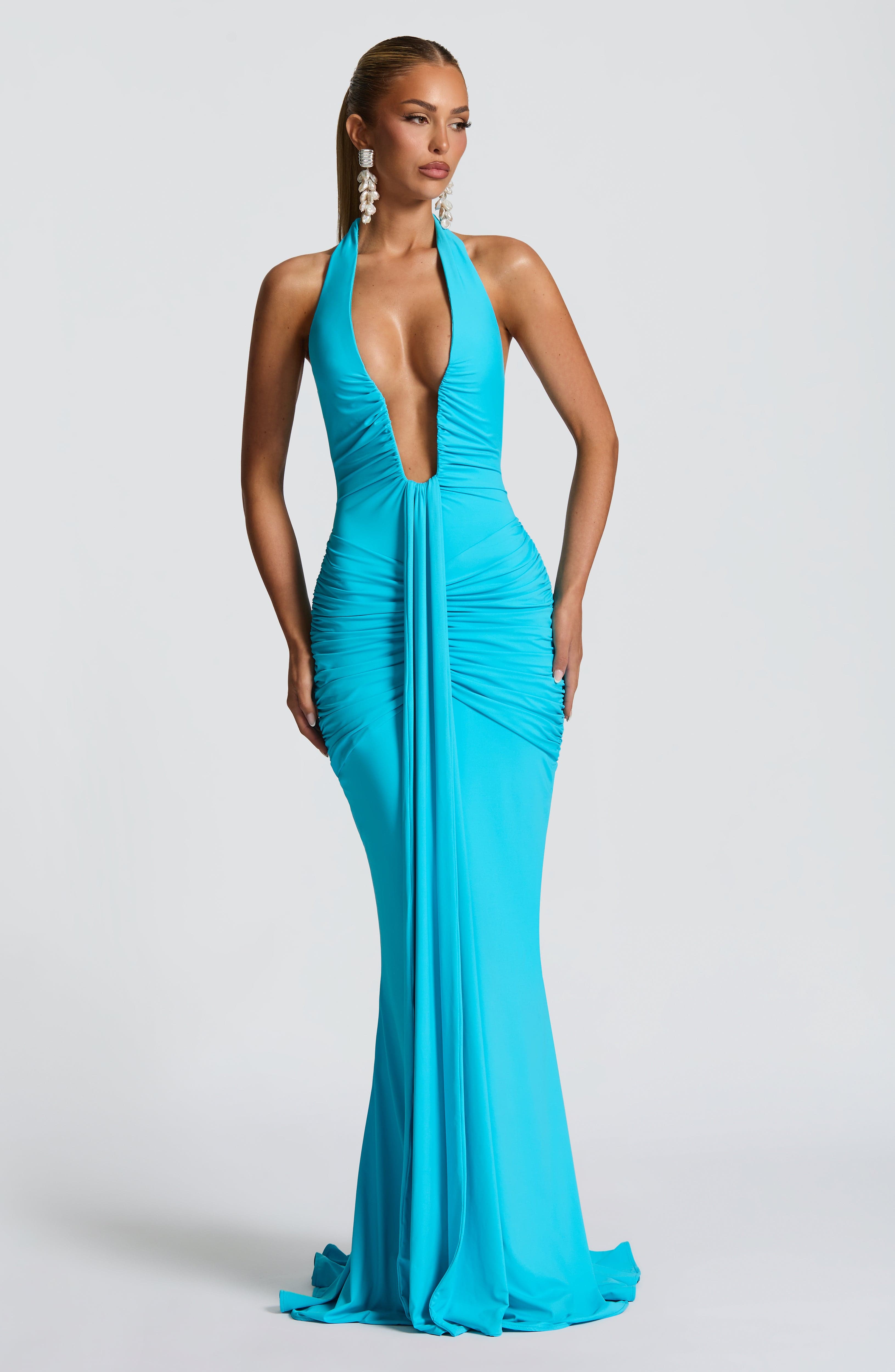 Rosetta Maxi Klänning - Aqua