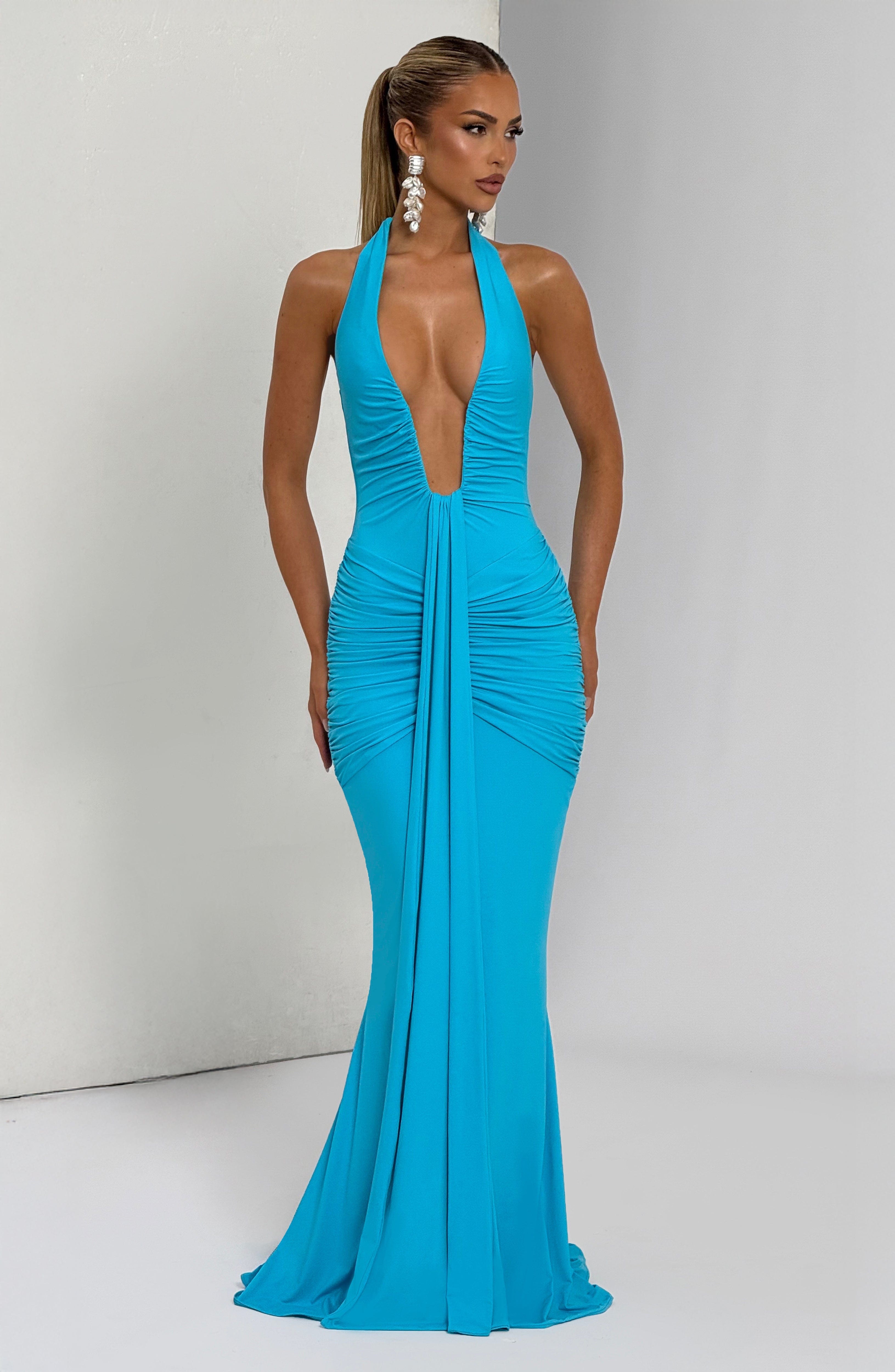 Rosetta Maxi Klänning - Aqua