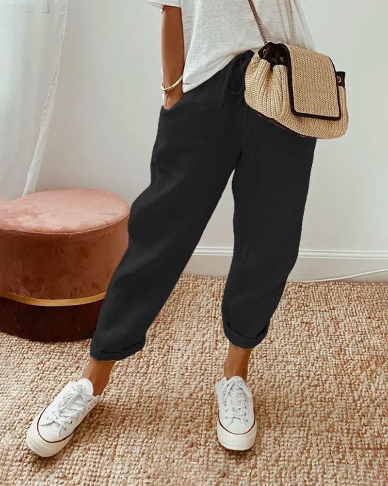 Rosa SE™ | Den Perfekta Linnebyxan för Stil & Komfort  6