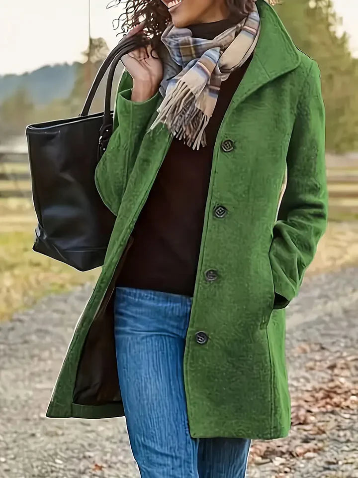 Aline™ | Manteau Long Casual en Laine