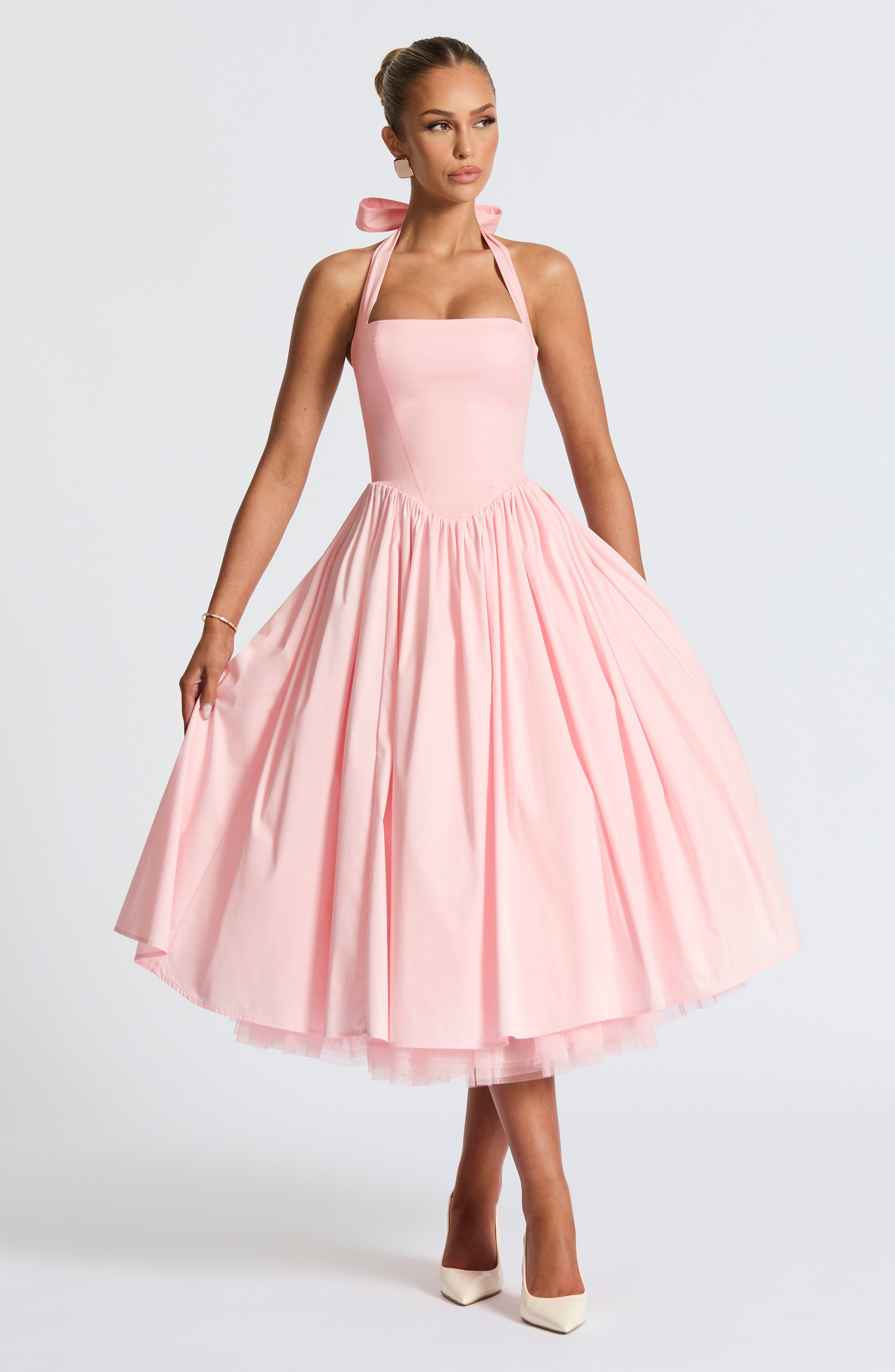 Cressida Midi Klänning - Blush