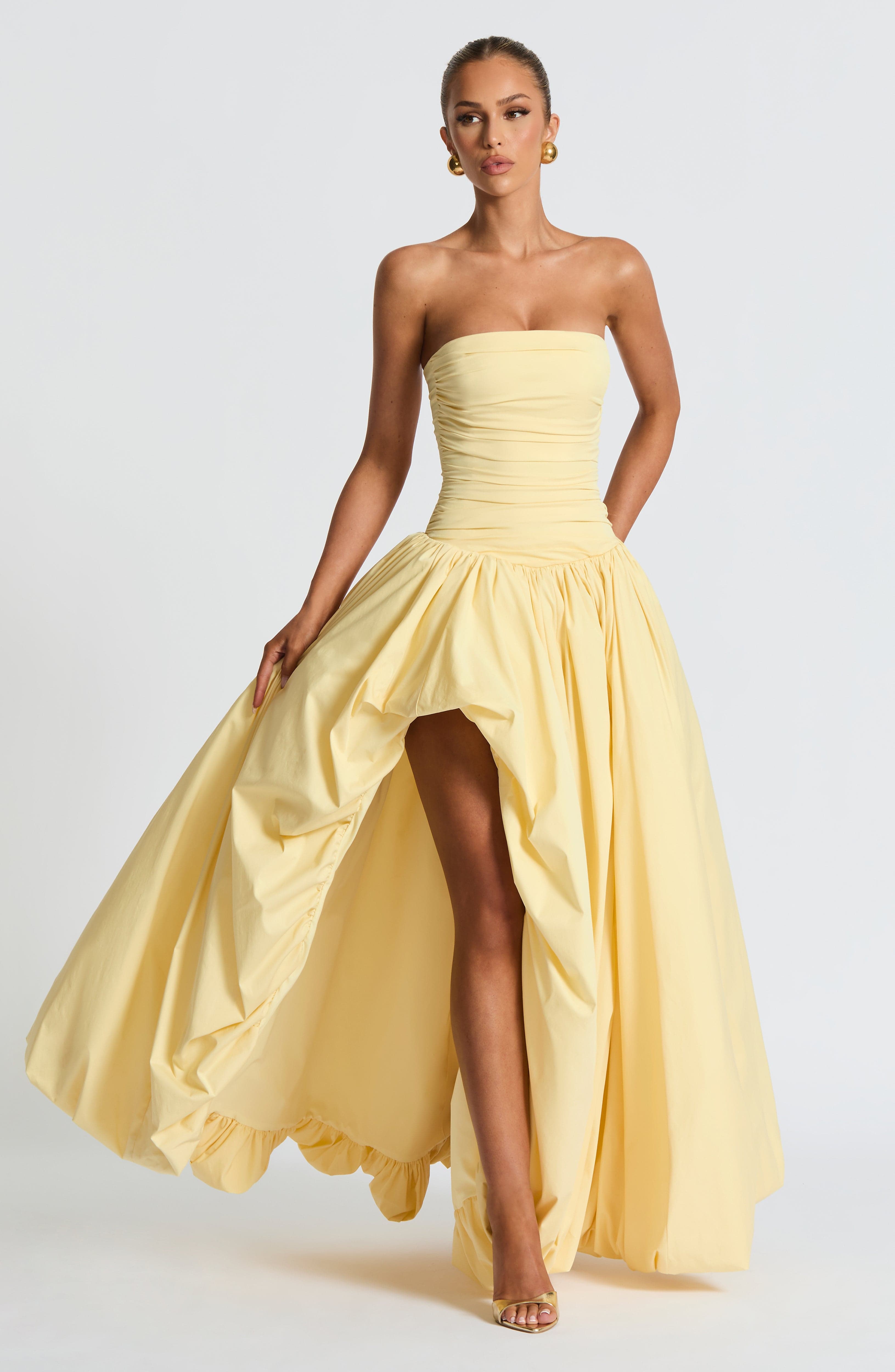 Jillian Maxi Klänning - Citron