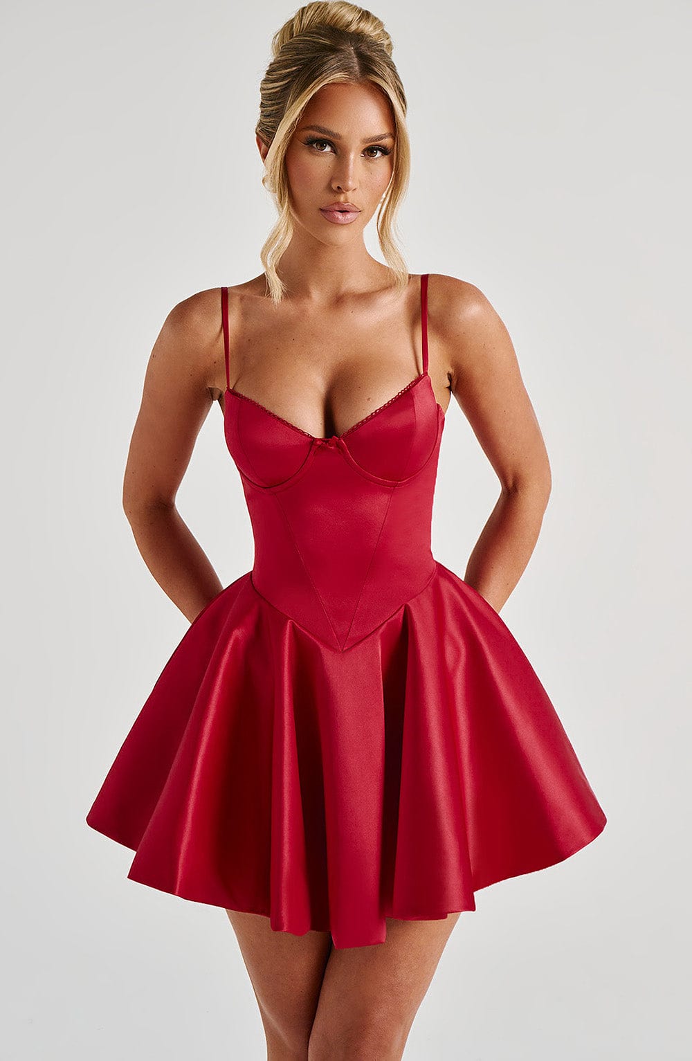 Poppy Mini Klänning - Röd