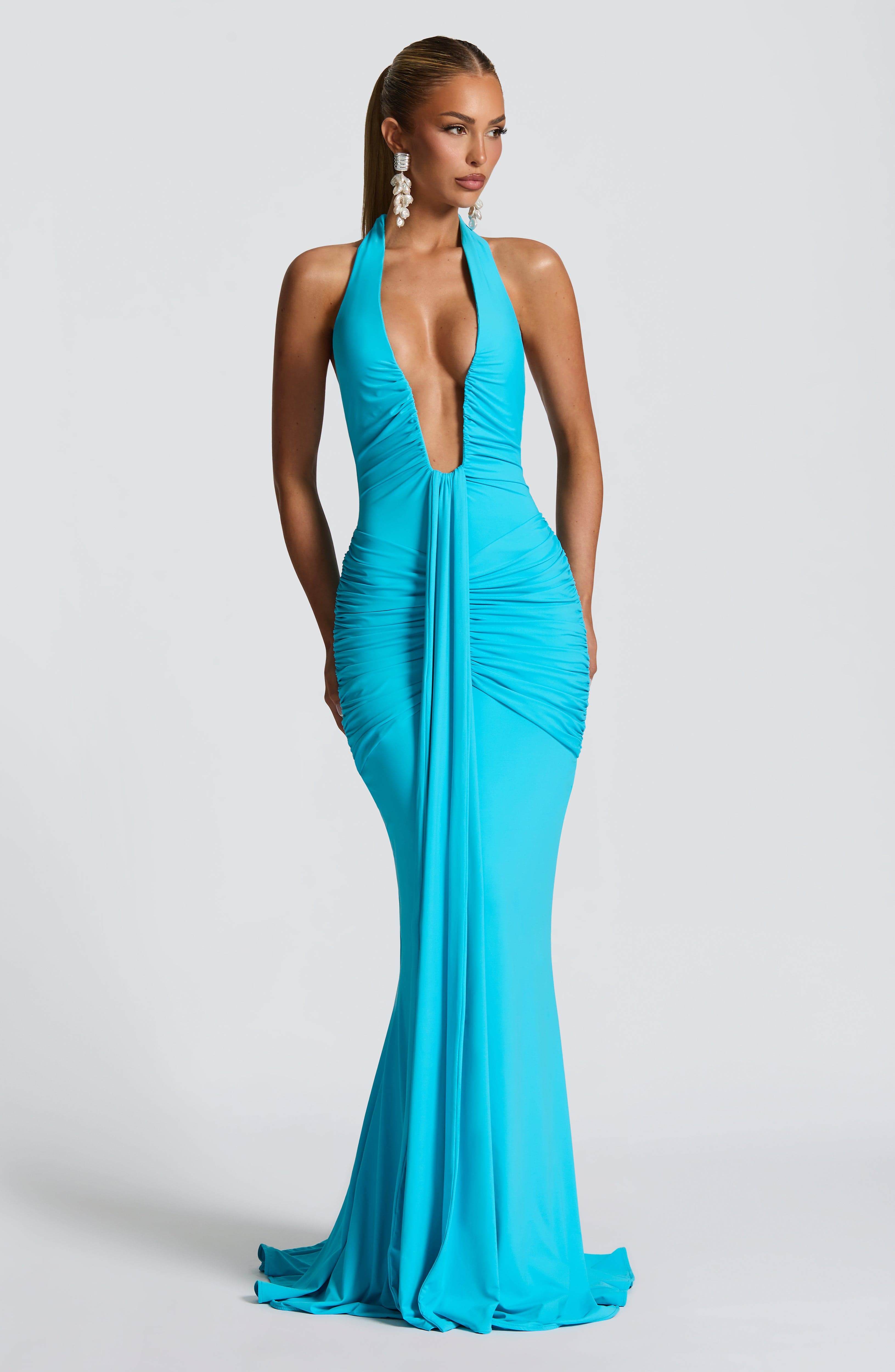 Rosetta Maxi Klänning - Aqua